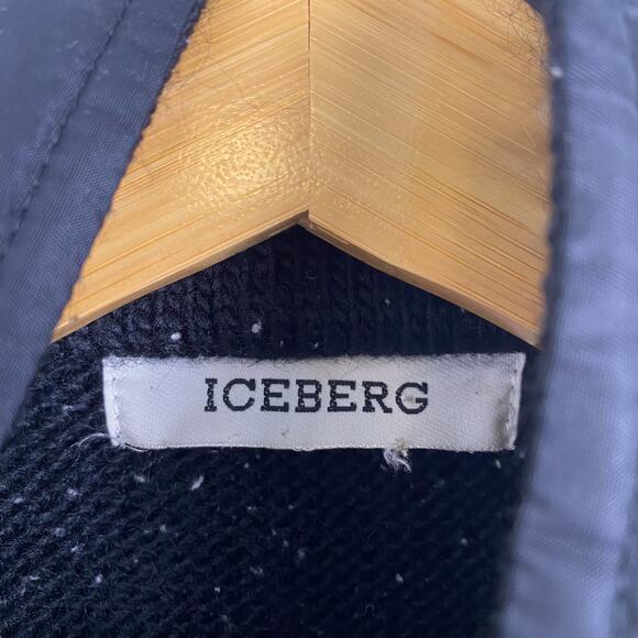 Iceberg Men's Wool Full Zip Jacket Black - Picture 3 of 8